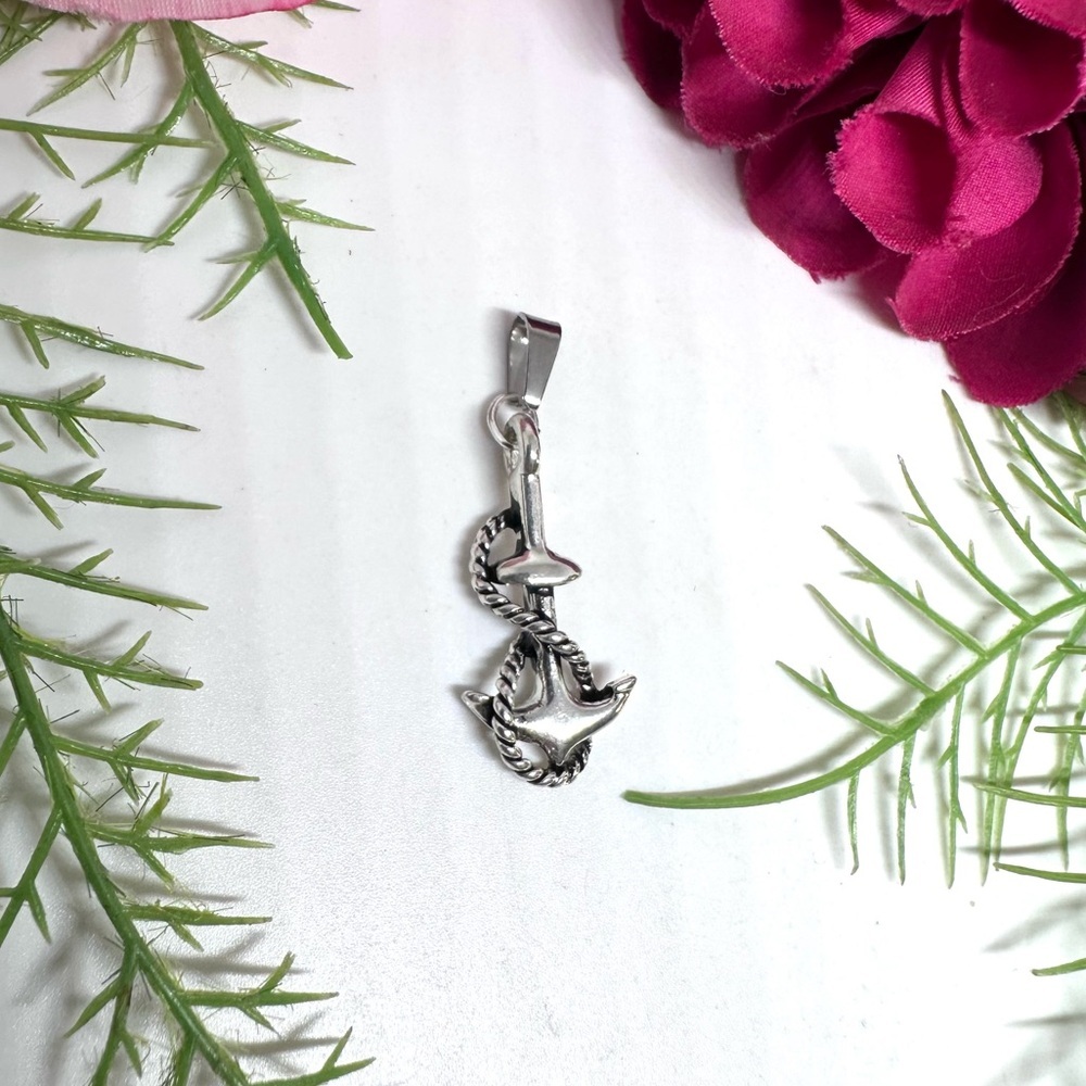 NEW⚜️Silver Anchor Pendant Charm - Picture 2 of 5